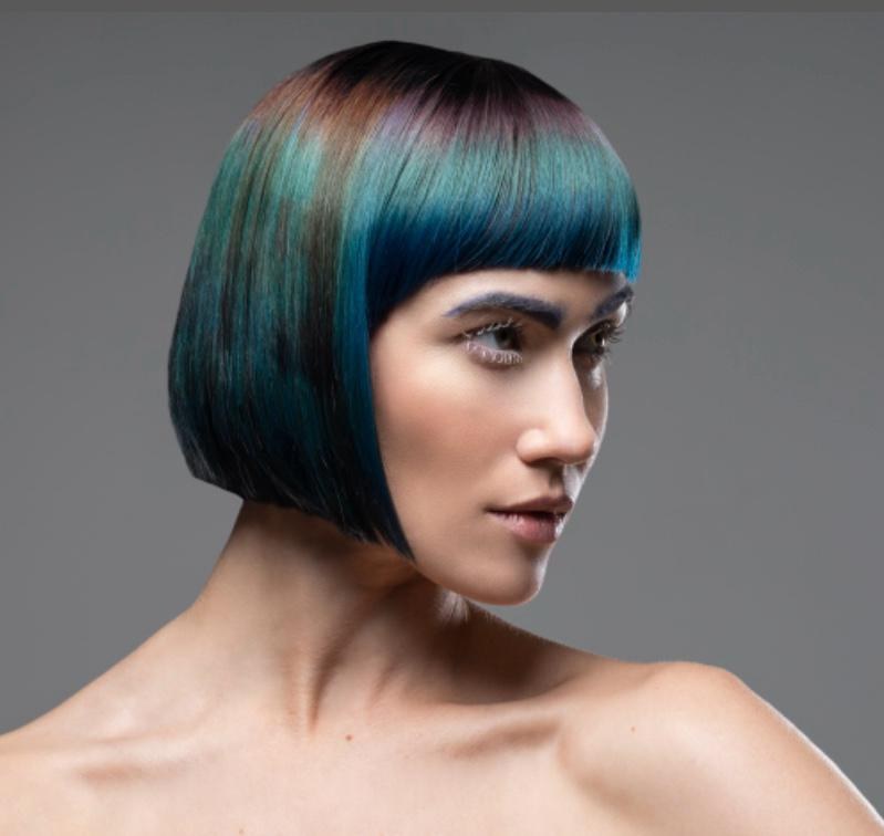 Teal creative colour bob by Kolour Kulture